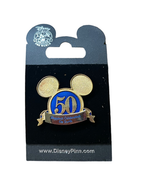 Disneyland 50th Happiest Celebration on Earth 2005 06 Mickey Ear Enamel Pin New